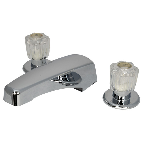 2-Knob Garden Tub Faucet without Pop-Up Diverter - Plastic Underbody - 24" Adjustable Centers