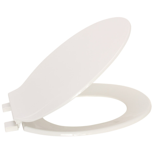 Round Toilet Seat - White - Plastic