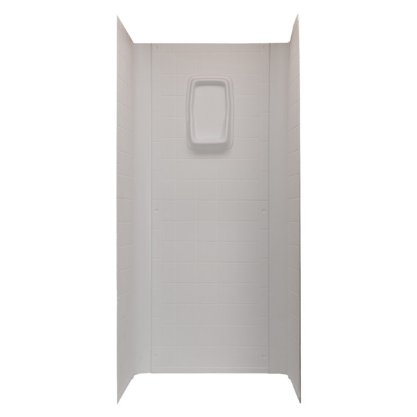 Better Bath 32" x 32" 1-Piece ABS Plastic Mobile Home Shower Wall Surround - White