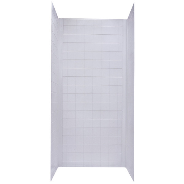 Better Bath 32" x 32" 1-Piece ABS Plastic Mobile Home Shower Wall Surround - White