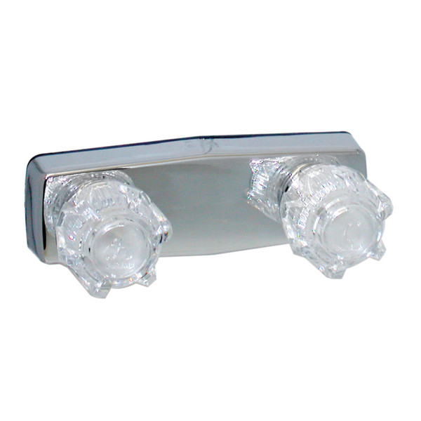 2-Knob Shower Faucet with Concealed Riser - 4" - Plastic Stem and Bonnet - Plastic Underbody