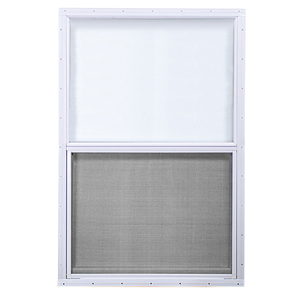 30" x 21" Single-Hung Aluminum Window - White