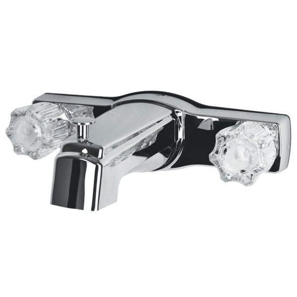 2-Knob Tub Faucet with Pop-Up Diverter - 8" - Chrome-Plated - Plastic Underbody