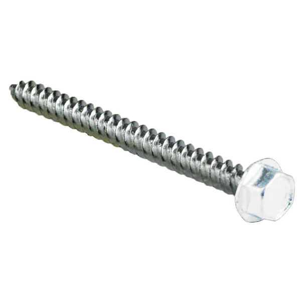 #8 x 1-1/2" Hex Head Screw - White (Box of 100)