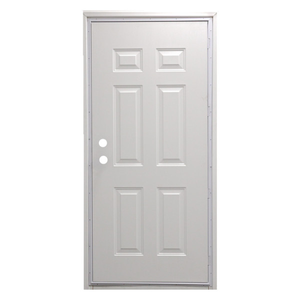 36" x 80" 6-Panel Outswing Steel Door