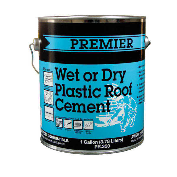 Wet/Dry Plastic Roof Patching Cement - 0.9 Gallon
