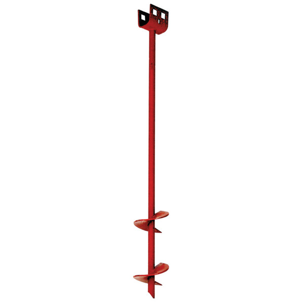 Painted Steel Anchor - 30" x 3/4" - 2-4" Helixes - Red (141499034)