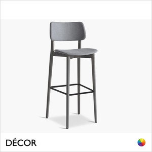 1A1 Uli Bar Stool with Tapered Wooden Legs in Designer Fabrics & Eco Leathers, Bar & Counter Heights - Made for You - Décor for Home & Business 1A1 Uli Bar Stool with Tapered Wooden Legs in Designer Fabrics & Eco Leathers, Bar & Counter Heights - Made for You - Décor for Home & Business