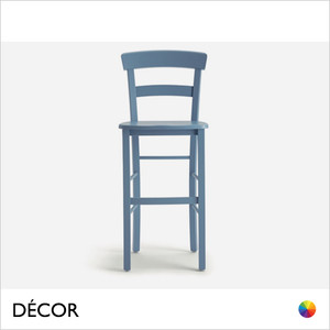 Palma Neo Classic - Roma Bar Stool with a Wooden Seat in Designer Satin Colours & Wood Stains, Bar & Counter Heights - Made for You - Décor for Business Palma Neo Classic - Roma Bar Stool with a Wooden Seat in Designer Satin Colours & Wood Stains, Bar & Counter Heights - Made for You - Décor for Business