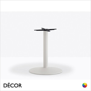 Tonda Round Dining Table Base, Base Ø550mm with Ø76mm Steel Tube Column - In Powder-Coated Steel in Designer Neutral Tones - Décor for Business