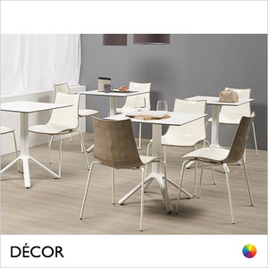 11A1 Zebra Bicolour Stackable Dining Chair with Coated Legs - In Designer Colours - Décor for Business 11A1 Zebra Bicolour Stackable Dining Chair with Coated Legs - In Designer Colours - Décor for Business