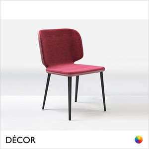 111 Midj - Wrap Dining Chair Featuring Tapered Metal Legs - In Designer Fabrics & Eco Leathers - Décor for Designers