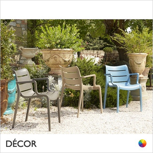 1A3 Sunset Stackable Outdoor Dining Chair, Technopolymer - In Designer Colours & Neutral Tones - Décor for Business 1A3 Sunset Stackable Outdoor Dining Chair, Technopolymer - In Designer Colours & Neutral Tones - Décor for Business