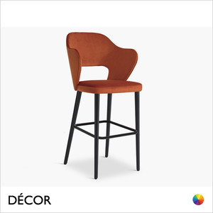 1A1 Quinn Bar Stool with Tapered Wooden Legs in Designer Fabrics & Eco Leathers, Bar & Counter Heights - Made for You - Décor for Home