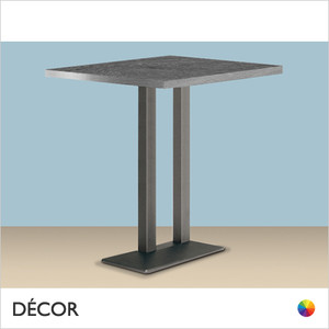 1A1 Quadra Twin Column Rectangular Poseur Table Base - With Rectangular 30mm Thick Laminate Tops in a Range of Sizes & Finishes - Décor for Business 1A1 Quadra Twin Column Rectangular Poseur Table Base - With Rectangular 30mm Thick Laminate Tops in a Range of Sizes & Finishes - Décor for Business