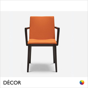 Origins 1971 - Maxim Full Dining Chair with Armrests and a Fully Upholstered Seat & Backrest in Designer Fabrics & Classic Eco Leathers - Made for You - Décor for Business Origins 1971 - Maxim Full Dining Chair with Armrests and a Fully Upholstered Seat & Backrest in Designer Fabrics & Classic Eco Leathers - Made for You - Décor for Business