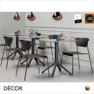 1 Lisa Dining Chair with a Wood Veneer Seat & Backrest - In a Range of Wood Stains & Metal Frame Finishes - Décor for Business 1 Lisa Dining Chair with a Wood Veneer Seat & Backrest - In a Range of Wood Stains & Metal Frame Finishes - Décor for Business
