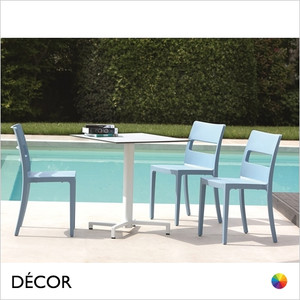 1 A Sai Stackable Outdoor Dining Chair, Technopolymer - In Designer Colours & Neutral Tones - Décor for Business 1 A Sai Stackable Outdoor Dining Chair, Technopolymer - In Designer Colours & Neutral Tones - Décor for Business