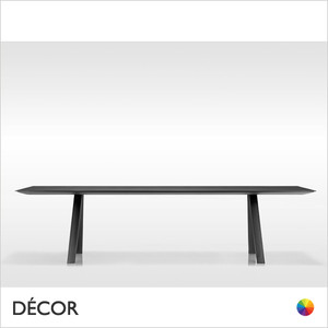Pedrali - Arki Rectangular Dining Table with a Black Powder Coated Frame and Black top - Décor for Business Pedrali - Arki Rectangular Dining Table with a Black Powder Coated Frame and Black top - Décor for Business