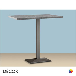 1A1 Quadra Rectangular Poseur Table Base - With Rectangular 30mm Thick Laminate Tops in a Range of Sizes & Finishes - Décor for Business 1A1 Quadra Rectangular Poseur Table Base - With Rectangular 30mm Thick Laminate Tops in a Range of Sizes & Finishes - Décor for Business
