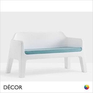 Plus Air Lounge Sofa with Armrests & Optional Cushion, Polypropylene - In Designer Colours & Neutral Tones - Décor for Business Plus Air Lounge Sofa with Armrests & Optional Cushion, Polypropylene - In Designer Colours & Neutral Tones - Décor for Business