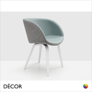 B2 Midj - Sonny Tub Chair with High Armrests and Bentwood Legs - In Designer Fabrics & Eco Leathers - Décor for Designers B2 Midj - Sonny Tub Chair with High Armrests and Bentwood Legs - In Designer Fabrics & Eco Leathers - Décor for Designers