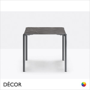 A1 Jump Square Table with a Powder-Coated Frame and a Compact Laminate Top, 3 Sizes - In Designer Neutral Tones - Décor for Business A1 Jump Square Table with a Powder-Coated Frame and a Compact Laminate Top, 3 Sizes - In Designer Neutral Tones - Décor for Business