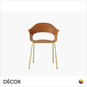 1 A A Lady B Dining Chair - In Satin Brass, Chrome & Black Nickel- In Designer Colours & Neutral Tones - Décor for Business