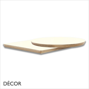 B2 Pedrali - Soft White Laminate Table Top with a Chamfered Plywood Edge, 30mm Thick - Square, Round & Rectangular - Décor for Business B2 Pedrali - Soft White Laminate Table Top with a Chamfered Plywood Edge, 30mm Thick - Square, Round & Rectangular - Décor for Business