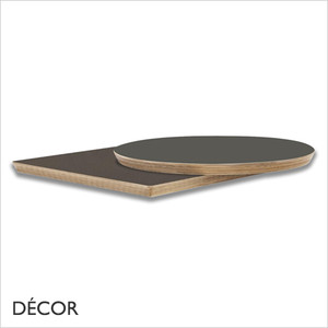 B2 Pedrali - Black Laminate Table Top with a Chamfered Plywood Edge, 30mm Thick - Square, Round & Rectangular - Décor for Business B2 Pedrali - Black Laminate Table Top with a Chamfered Plywood Edge, 30mm Thick - Square, Round & Rectangular - Décor for Business