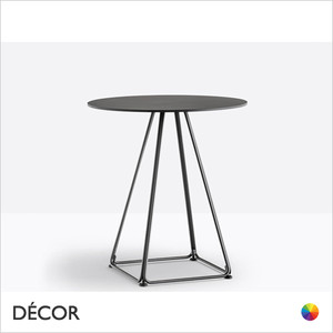 Lunar Dining Table Base - Add Round & Square Compact Laminate Tops in a Range of Sizes & Finishes - Décor for Business
