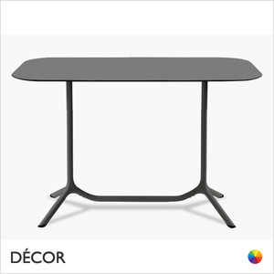 1A2 Tripè Double Column Poseur Table Base with a Bevelled Corner Rectangular Top - In Designer Colours & Neutral Tones - Décor for Business 1A2 Tripè Double Column Poseur Table Base with a Bevelled Corner Rectangular Top - In Designer Colours & Neutral Tones - Décor for Business