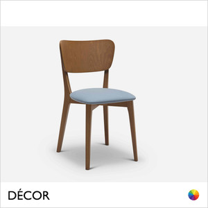 1 A 2 Origins 1971 - Capitol Dining Chair with a Wooden Backrest - Designer Fabrics & Eco Leathers - Made for You - Décor for Business 1 A 2 Origins 1971 - Capitol Dining Chair with a Wooden Backrest - Designer Fabrics & Eco Leathers - Made for You - Décor for Business