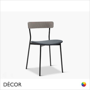 Kat Metal Dining Chair in Designer Fabrics & Eco Leathers with a Wooden Backrest - Made for You - Décor for Business Kat Metal Dining Chair in Designer Fabrics & Eco Leathers with a Wooden Backrest - Made for You - Décor for Business