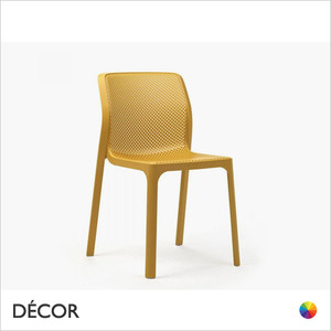 1A1 Net Stackable Café Chair, Polypropylene - In Designer Colours & Neutral Tones - Décor for Business