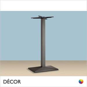 A1 Quadra Rectangular Poseur Table Base - In Powder-Coated Steel in Designer Neutral Tones - Décor for Business A1 Quadra Rectangular Poseur Table Base - In Powder-Coated Steel in Designer Neutral Tones - Décor for Business