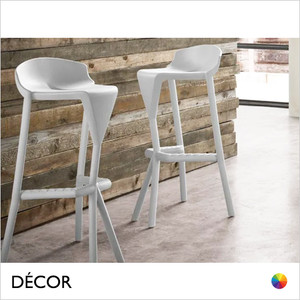 1A1 Shiver Stackable Bar Stool, Technopolymer - In Designer Neutral Tones - Décor for Business