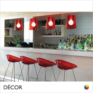 1 M Pedrali - Gliss Bar Stool with a Polypropylene Shell & Sleigh Frame, Bar & Counter Height - In High Gloss Transparent Designer Colours - Décor for Business 1 M Pedrali - Gliss Bar Stool with a Polypropylene Shell & Sleigh Frame, Bar & Counter Height - In High Gloss Transparent Designer Colours - Décor for Business