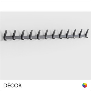 Pedrali - Flag Wall Mounted Coat Rack with Twelve Hooks - In Designer Colours - Décor for Home & Business Pedrali - Flag Wall Mounted Coat Rack with Twelve Hooks - In Designer Colours - Décor for Home & Business