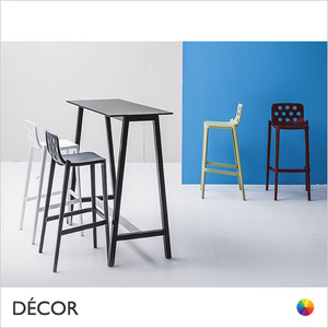 11A1 Isidora Stackable Bar Stool, Technopolymer, Bar & Counter Height - In Designer Colours & Neutral Tones - Décor for Business 11A1 Isidora Stackable Bar Stool, Technopolymer, Bar & Counter Height - In Designer Colours & Neutral Tones - Décor for Business