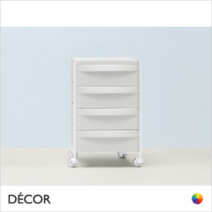 Pedrali -Boxie Office Storage with Four Drawers - Powder Coated Steel & Polypropylene - In Designer Colours - Décor for Home & Business Pedrali -Boxie Office Storage with Four Drawers - Powder Coated Steel & Polypropylene - In Designer Colours - Décor for Home & Business
