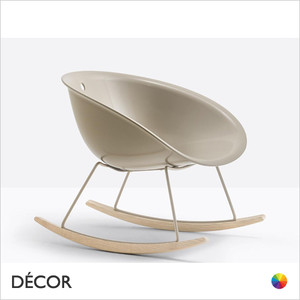Pedrali - Gliss Swing Lounge Rocking Chair, Technopolymer - In Designer Neutral Tones - Décor for Home & Business Pedrali - Gliss Swing Lounge Rocking Chair, Technopolymer - In Designer Neutral Tones - Décor for Home & Business