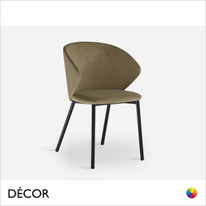 Origins 1971 - Ellis Dining Chair with Metal Legs - In Designer Fabrics & Classic Eco Leathers - Made for You - Décor for Business