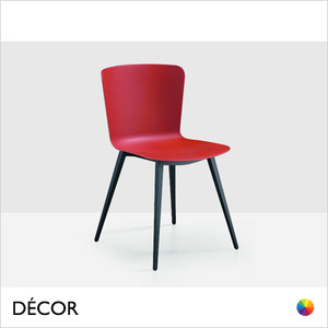 Midj -  Calla Dining Chair with Tapered Metal Legs - Polypropylene Body In Designer Colours - Décor for Designers