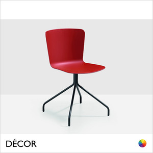 1A1 Midj -  Calla Chair with a Trestle Base - Polypropylene Body In Designer Colours - Décor for Designers