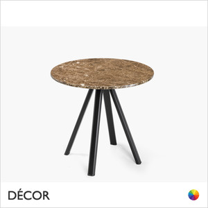 1 D Norman Round Dining Table with Marble Top, 2 Sizes - In Designer Neutral Tones - Décor for Business 1 D Norman Round Dining Table with Marble Top, 2 Sizes - In Designer Neutral Tones - Décor for Business