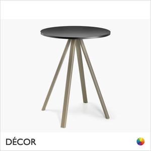 Norman Round Poseur Table with Laminate Top, 2 Sizes - In Designer Neutral Tones - Décor for Business Norman Round Poseur Table with Laminate Top, 2 Sizes - In Designer Neutral Tones - Décor for Business