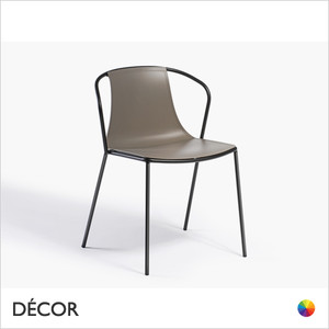 11A1 Kasia Stackable Dining Chair with a Powder Coated Steel Frame, Technopolymer - In Designer Colours & Neutral Tones - Décor for Business