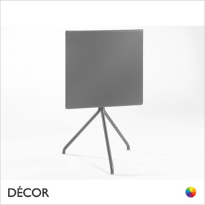 11A Lol Plus Square Flip-Top Dining Table with a Powder Coated Steel Top & Frame for Indoor and Outdoor Use - In Designer Neutral Tones - Décor for Business 11A Lol Plus Square Flip-Top Dining Table with a Powder Coated Steel Top & Frame for Indoor and Outdoor Use - In Designer Neutral Tones - Décor for Business
