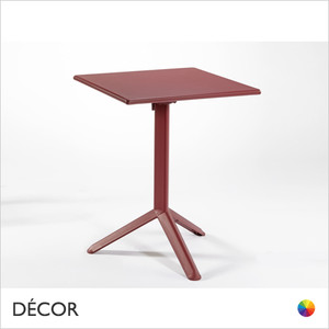 111 Arket Plus Square Flip-Top Dining Table with a Powder Coated Steel Top & Frame for Indoor and Outdoor Use - In Designer Neutral Tones - Décor for Business 111 Arket Plus Square Flip-Top Dining Table with a Powder Coated Steel Top & Frame for Indoor and Outdoor Use - In Designer Neutral Tones - Décor for Business